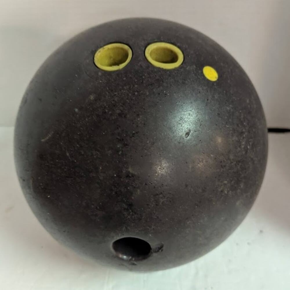 Vintage AMF Night Hawk Bowling Ball 13lbs Black Reactive Resin Pre Drilled